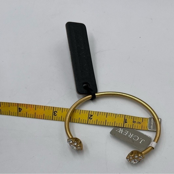 J. Crew Sparkly Rhinestone Gold Tone Flower Cuff Bracelet New - Picture 11 of 11